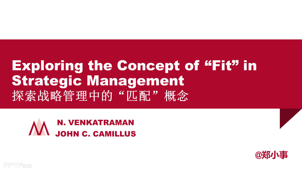 Exploring the Concept of “Fit” in Strategic Management
