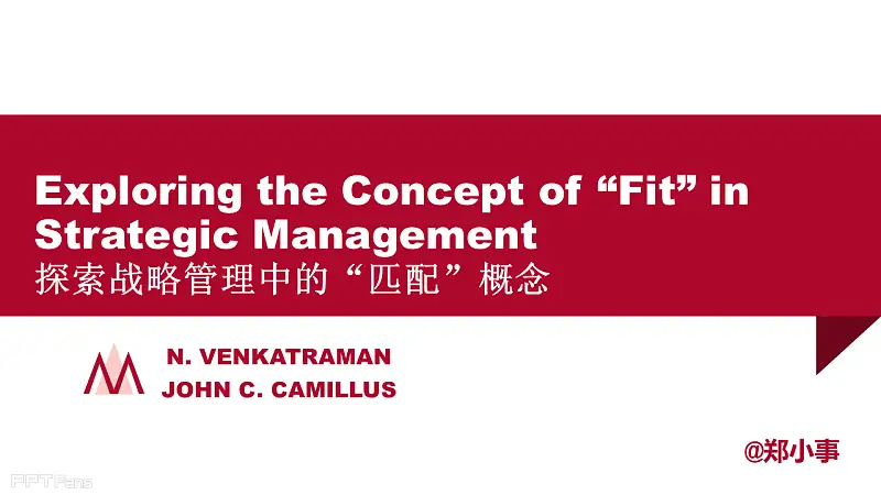 Exploring the Concept of “Fit” in Strategic Management