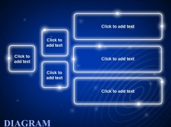 蓝色发光递进组织架构图 | PPT设计教程网