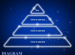 蓝色发光四层金字塔 | PPT设计教程网