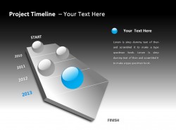 项目时间表与浮动小球之2013年度 | PPT设计教程网