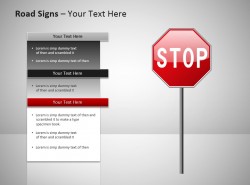 禁止通行路标PPT模板免费下载