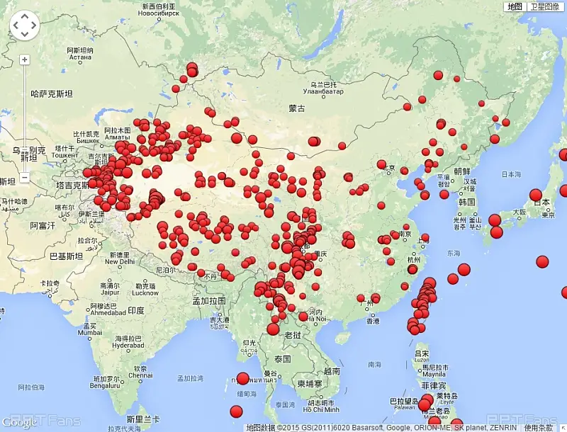 中國地震臺(tái)網(wǎng)2014年2月至2015年2月地震數(shù)據(jù)