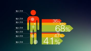 科幻人体数据分析ppt模板