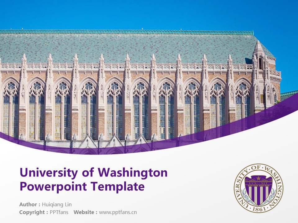 University of Washington Powerpoint Template Download 华盛顿大学PPT模板下载