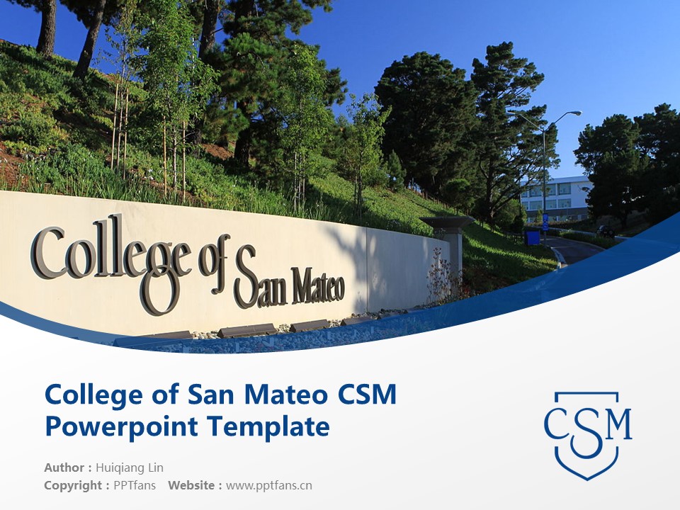 college of san mateo csm powerpoint template download | 圣马特奥