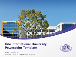 Kibi International University Powerpoint Template Download | 吉备国际大学PPT模板下载