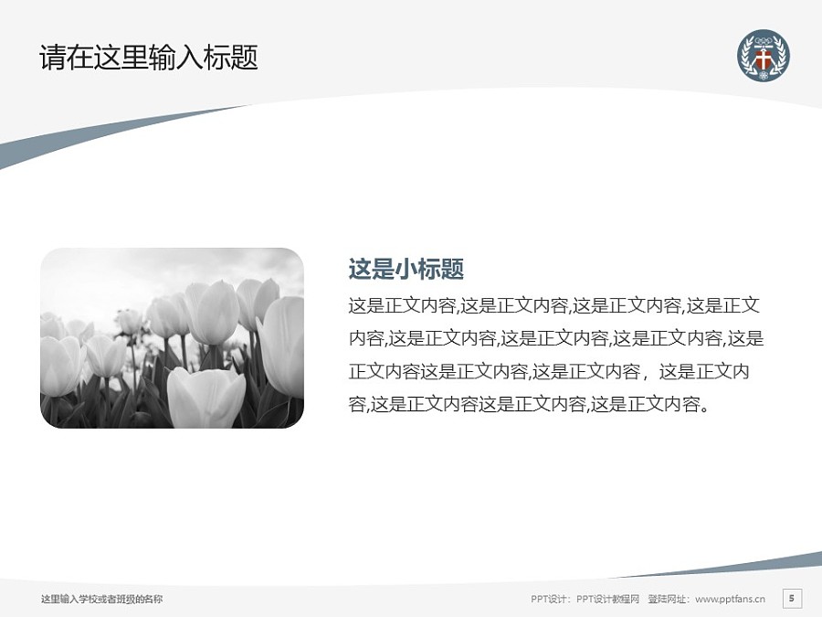 台湾中原大学PPT模板下载_幻灯片预览图5