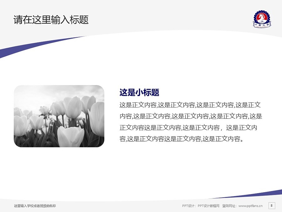 台湾中华大学PPT模板下载_幻灯片预览图5