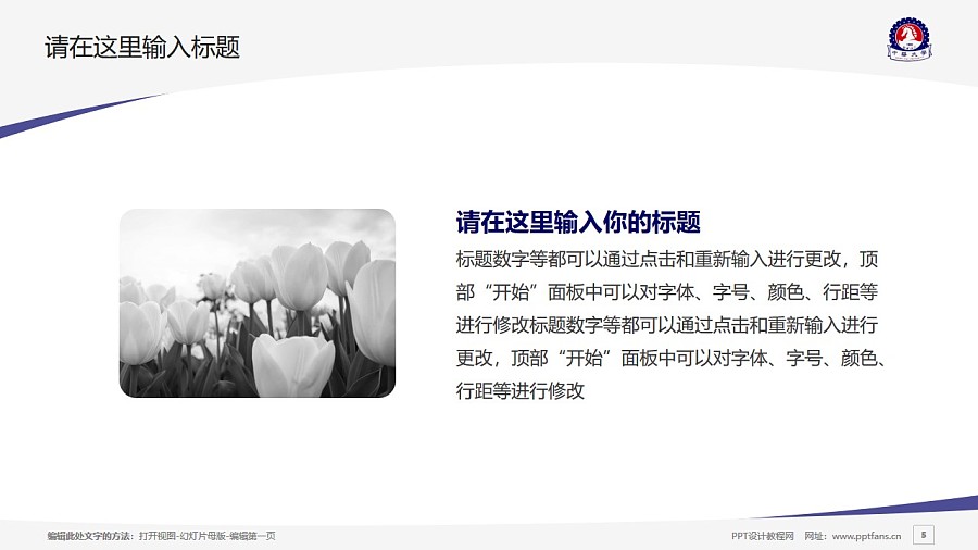 台湾中华大学PPT模板下载_幻灯片预览图5