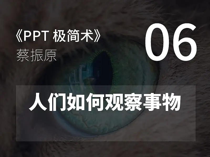 PPT极简术视频教程（06）：人们如何观察事物