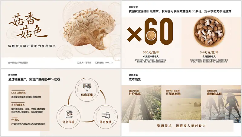 我做了一份满屏都是香菇的PPT！同事：想吃了！