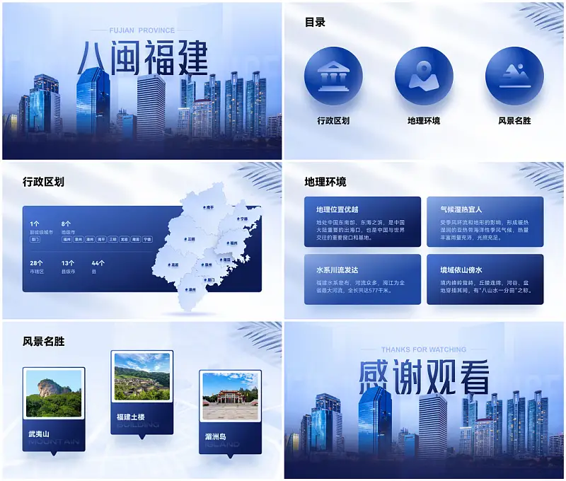 我帮知乎网友，改了一份福建政府的PPT！地图页超逼格！