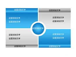 4,swot,图表,圆,组合