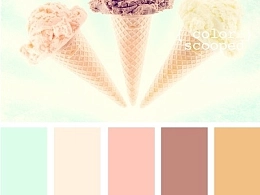 PPT配色之夏天冰激凌味觉