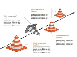 路障,雪糕筒,提示,危险,施工,修路