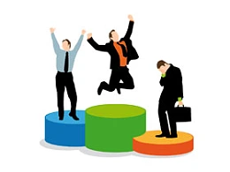 冠军台,领奖台,颁奖台,奖项,得奖,荣誉,商务,小人,飞起来,跳起来,公文包,公事包,沮丧,高兴,兴高采烈,举手,跳高,剪影