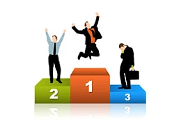 冠军台,领奖台,颁奖台,奖项,得奖,荣誉,商务,小人,飞起来,跳起来,公文包,公事包,沮丧,高兴,兴高采烈,举手,跳高,剪影