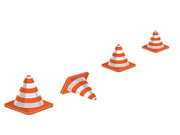 路障,雪糕筒,提示,危险,施工,修路