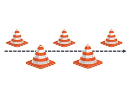 路障,雪糕筒,提示,危险,施工,修路