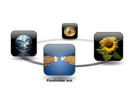 4,图标,并列,三维,3D,远近