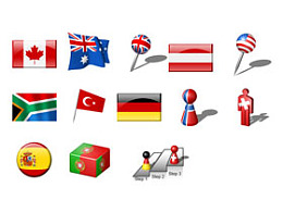 加拿大,澳大利亚,国旗,德国,小人,棒棒糖,医疗,十字架,楼梯