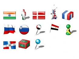 国旗,小人,棒棒糖,医疗,十字架,地标,坐标