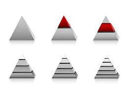 金字塔,立体,3D,1,2,3,4,5,6