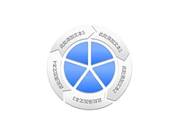 构成,商务,结构,5,5方面,核心,圆圈,逻辑图示,重点,箭头,方向,循环