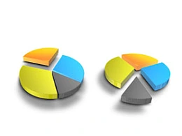 3D,图标,饼状图,数据图,数据,立体,饼图