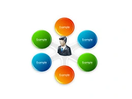 3D,立体PPT素材,6,要点,核心,小人,商务