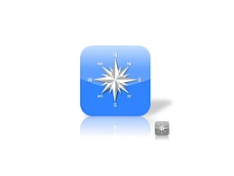 3D,图标,指南针,iphone,苹果,导航,方向,迷路,指引