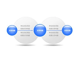 三维立体,3D,3,三部分,顺序,箭头,圆圈,要点