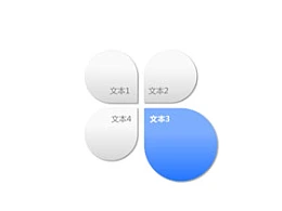 三维立体,3D,4,四叶草,4要点,突出,脱颖而出,鹤立鸡群