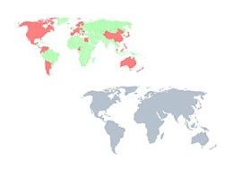 PPT地图,世界地图,矢量地图,可编辑地图,全球各国地图