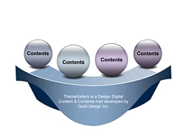 数据,3D,立体,金属感,工业感,4步骤,4阶段,4要点,小球,台面,展台,展示
