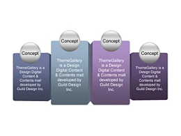 数据,3D,立体,金属感,工业感,箭头,图表,小球,4,4要点,4部分,方块