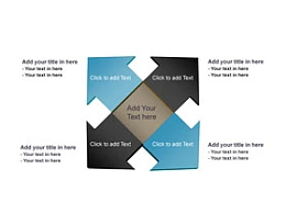 3D，立体,箭头,4,方向,发散,4方面,4部分