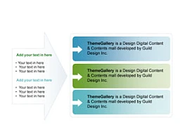 箭头,3D,立体,质感,糖果色,箭头,3,分总,逻辑