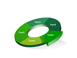 3D,水晶,立体,饼图,6部分,重点