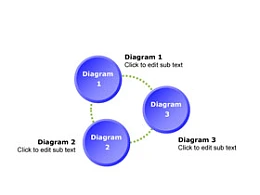 3D,立体,3部分,步骤,3要点,循环,按钮,图标