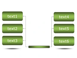 3D,立体,6部分,步骤,6要点,时间顺序,时间发展,公司历史,公司发展,框架图,架构图