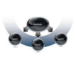 3D,立体,3部分,3要点,总分,半圆,箭头,酷黑,水晶