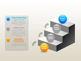 韩国,pptkorea,商务,精美,立体,3D,小球,阶梯,楼梯,步骤,跃阶,进步,发展,历史,跳槽,升迁,箭头,上升