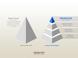 韩国,pptkorea,商务,精美,立体,3D,金字塔,核心,4,1,顶尖