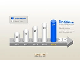 韩国,pptkorea,商务,精美,立体,3D,箭头,柱形图,水柱,立体柱子
