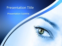 医学医药行业蓝色眼睛治疗PPT模板