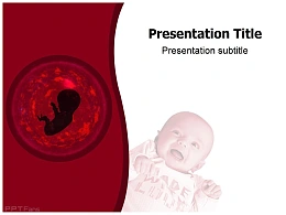 医学医药行业红色婴儿生产孕妇babyPPT模板