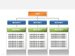 moonkey水晶组织架构PPT素材