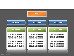 moonkey水晶组织架构PPT素材